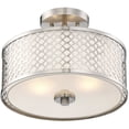 thumbnail image 3 of Trade Winds Hutchins Drum Semi-Flush Mount Ceiling Light in Brushed Nickel, 3 of 3