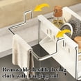 thumbnail image 4 of Panier Suspendu pour Évier en Acier Inoxydable avec Pieds Antidérapants et Fini Résistant à la Rouille pour un Rangement de Comptoir Organisé et des Fournitures de Cuisine Sopatenor, 4 of 7