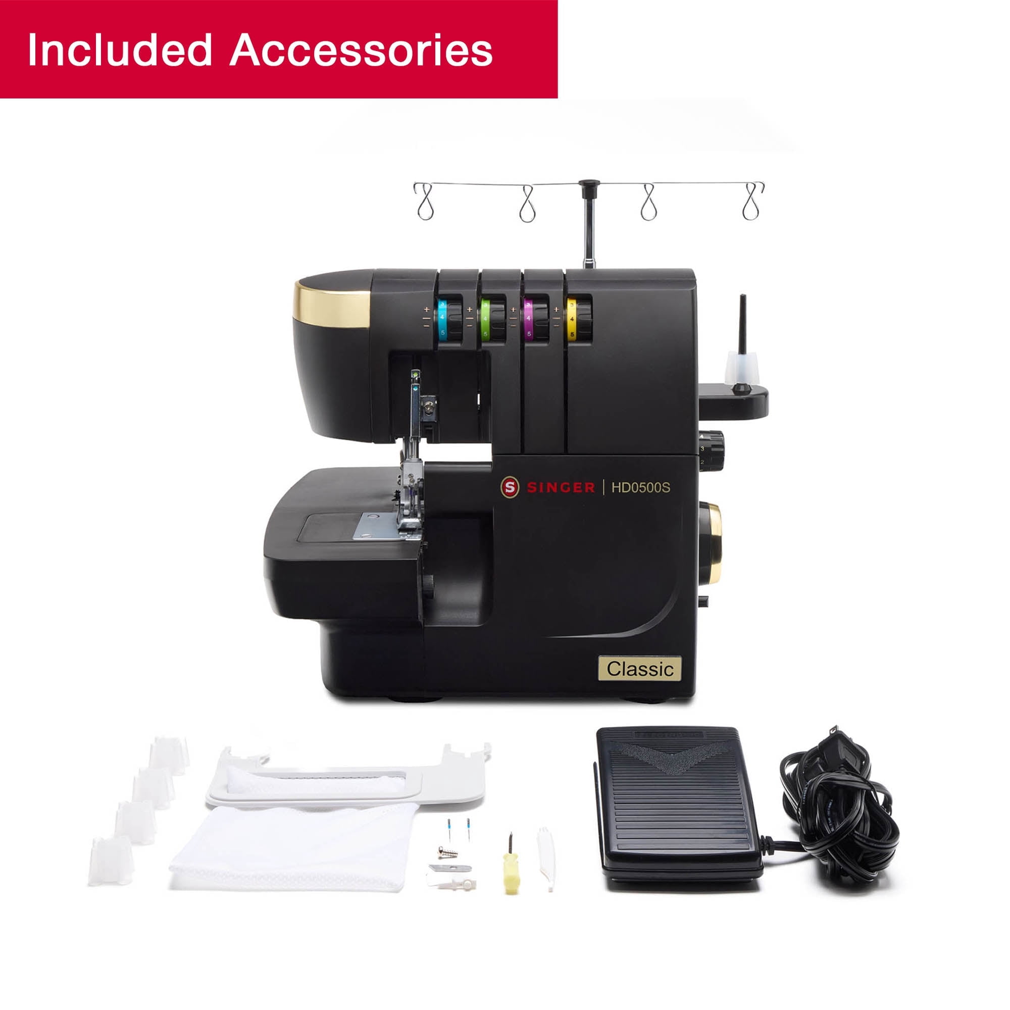 Juki MO-654DE Serger with Bonus Pack - Thread Spool Caps, Exercise