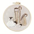 thumbnail image 1 of YOPTOP 1 Set Christmas Cross Stitch Nativity Scene Embroidery Kit - Complete DIY Materials for Handmade Embroidery  Includes Pattern  Thread  and Needle for Creative Holiday Crafting,Style B, 1 of 7