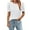 White, variant on Jamicy Women' Tops, Tees & Shirts Gift for Women T Shirts for Women Round Neck Tops Gigot Sleeve Ladies Casual Summer Tshirts