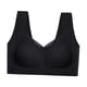 thumbnail image 5 of sin costuras para mujer, ropa interior, tirantes anchos, sin aros, cómodo, transpirable, sin costuras, Bralette, es diarios, jersey Negro Yinane Sujetador sin costuras, 5 of 8