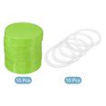 thumbnail image 2 of Uxcell 86mm Wide Mouth Plastic Mason Jar Lids with Silicone Sealing Ring, Green 1Set/10 Pack, 2 of 5
