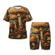 thumbnail image 1 of Balery Vintage Cloud Mushroom Conjunto de Pijama Infantil de Manga Corta con Estampado – Ropa de Dormir de Algodón Suave-Medium, 1 of 6