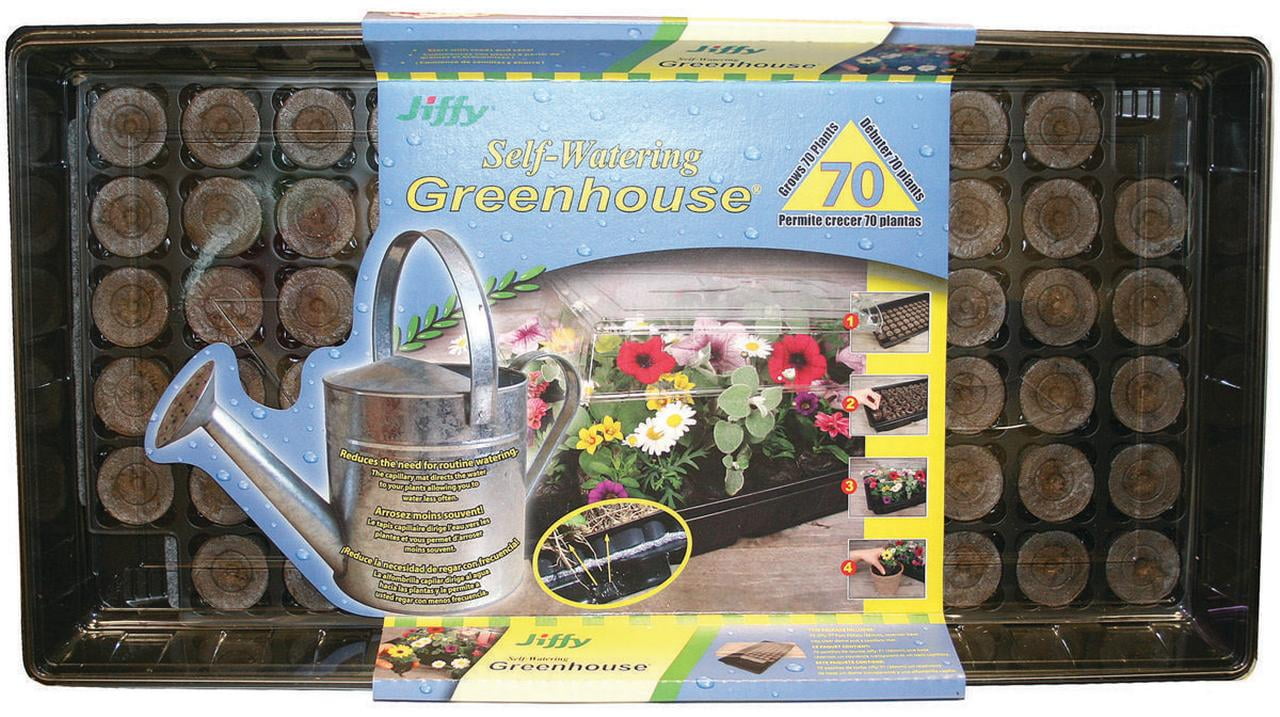 Jiffy T70H Self-Watering Greenhouse Seed Starting Kit by JIFFY PRODUCTS