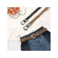 thumbnail image 6 of INSPIRE CHIC Women's Belt Retro Print Pattern Pin Buckle Belts Decoration for Dresses Skirt 103x3.8cm/40.6x1.5" Black Stone Pattern, 6 of 6