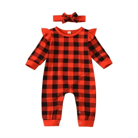 

Patgoal 3Pcs Newborn Baby Girl Clothes Set Fashion Autumn Long Sleeve Solid Color Romper Tops Pants Headband Infant Clothing Outfits