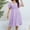Purple summer dresses, variant on SEMPAI Summer Dress for Women Summer Dresses Short Sleeve V-Neck Solid Knee-Length Dresses Sundresses for Women 2024 Soft and Comfortable
