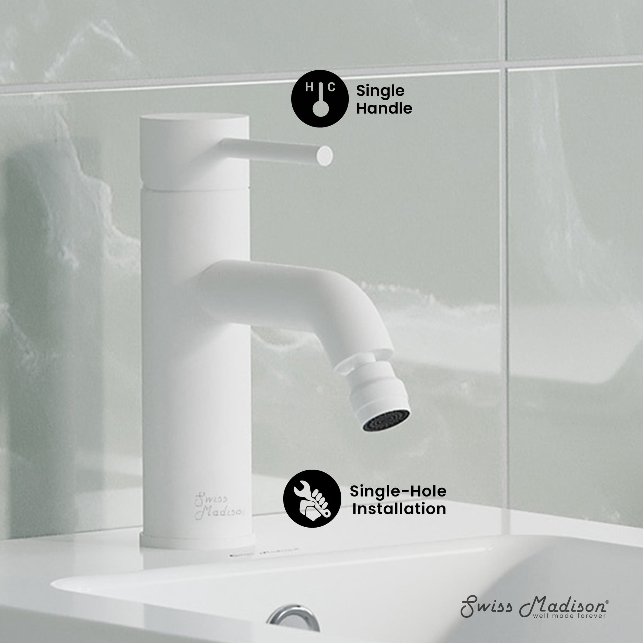 Ivy Bidet Faucet in Matte White