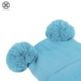 thumbnail image 6 of Luxtrada Newborn Kids Baby Boy Girl Pom Hat Winter Warm Knit Bobble Beanie Cap Scarf Set (Blue), 6 of 7