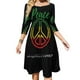 thumbnail image 1 of Vestido acampanado con nudo de corazón y signo de la paz, diseño de moda, vestido holgado de talla grande, delantales negros de melanina para hombres, libros, pared, café, Ph, 1 of 6