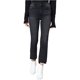thumbnail image 1 of Sanctuary Clothing - Vaqueros recortados con dobladillo escalonado para mujer, negro, 28 Sanctuary Clothing recortado, 1 of 2