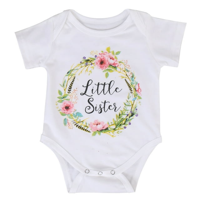 Diconna Combinaison à Fleurs à Manches Courtes, T-shirt pour Filles et Sœurs