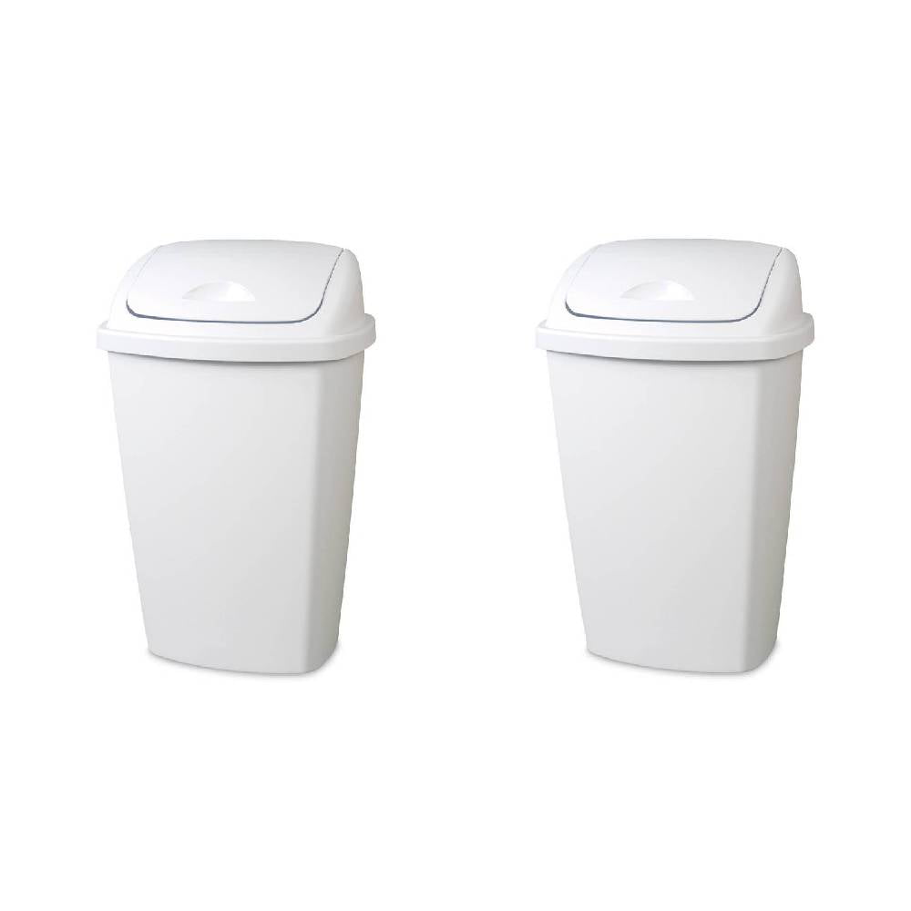 Sterilite 1088 SwingTop Wastebasket Trash Garbage Can 13.2 Gallon