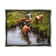 thumbnail image 4 of Stupell Industries Rural Cattle Enjoying Stream Water Between Grassland Photograph Luster Gray Floating Framed Canvas Print Wall Art, Design by James Dobson, 4 of 5