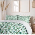 thumbnail image 5 of Green Xmas Duvet Cover Sets, Winter Seasonal Various Cartoon Evergreen Pine Trees Snowflakes Art, Bedding Set 2 Duvet Covers & 4 Pillowcases, 2 Pack Cal King Size, Brown White Pale Blue, by Ambesonne, 5 of 6