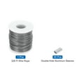 thumbnail image 3 of Cable de alambre de 328 pies (100 m) de acero inoxidable 304 recubierto de vinilo de 1/16" (1.5 mm) con 30 piezas de fundas de aluminio transparentes, 3 of 7