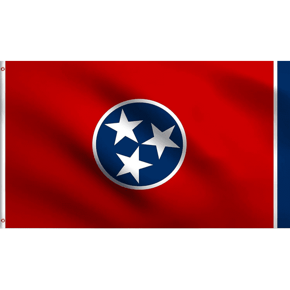 Tennessee State Flag 2x3 Outdoor Double Sided Tennessee Vols Flags TN State Flag State of Tennessee Flags Polyester with 2 Brass Grommets Decor for Indoor Outside Wall Room ect