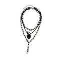 thumbnail image 1 of Simple Pendant Necklace Layering Link Chain Necklace Creative Layered Necklaces Heart, 1 of 8