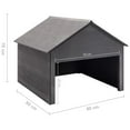 thumbnail image 5 of vidaXL Lawn Mower Garage Grey 80x80x70 cm WPC, 5 of 5