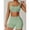 Pale Green, variant on AEXTO Women's Solid Backless Halter Crop Top & High Waist Shorts Workout Gym Yoga Set, Sporty Breathable Comfy Fitness Outfits for Women, Ladies Gym Clothes, Activewear, Valentine's Day Gift