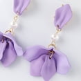 thumbnail image 7 of Mightlink 1 Pair Colorful Petal Drop Earrings Faux Pearl Decor Dangle Earrings Women Piercing Stud Earrings Jewelry Gift, 7 of 7