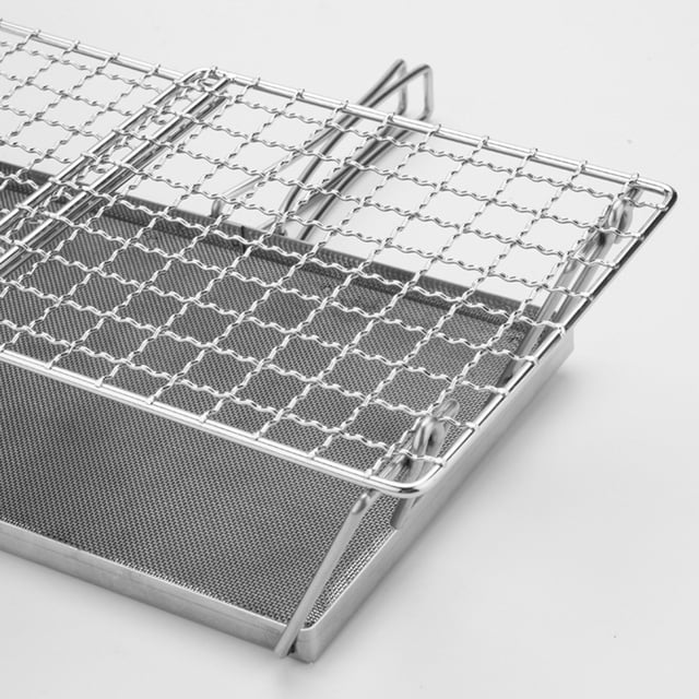RKSTN Grille-Pain de Camping Pliable Portable Structure Stable en Acier Inoxydable 304 Grille-Pain de Camping pour Randonnée Camping Pique-Nique Gadgets de Cuisine