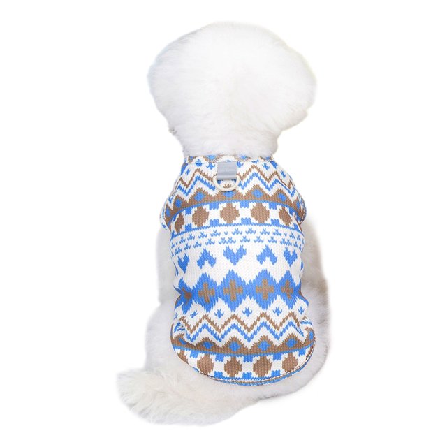 CSChome Geometric Print Pet Vest Pets Clothes with Towing Ring Soft Breathable Fine Workmanship Comfortable Photograph Prop Polyester Geometric Print Pet T-shirt
