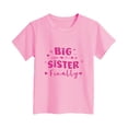 thumbnail image 4 of eileial Cute Shirts for Girls Big Sister Shirt Baby Girl Announcement Toddler Shirts Sibling Reveal Short Sleeve Cute Tee,Pink 13-14Years, 4 of 5