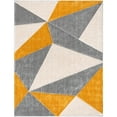 thumbnail image 2 of Well Woven San Francisco Venice Yellow Modern Geometric Abstract 7'10" x 9'10" Shag 3D Textured Area Rug, 2 of 8