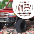 thumbnail image 6 of MERIGLARE RC Car Accessory Modified Front and Rear Assembly Kits Spare Accessory Kits Metal for MN82 LC79 MN78 1/12 Scale RC Hobby Car , Red, 6 of 8