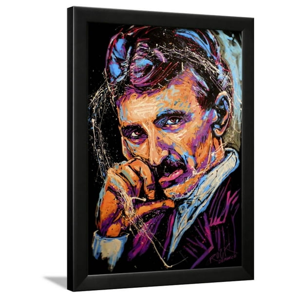 Nikola Tesla 003 Framed Print Wall Art By Rock Demarco Walmart Com Walmart Com