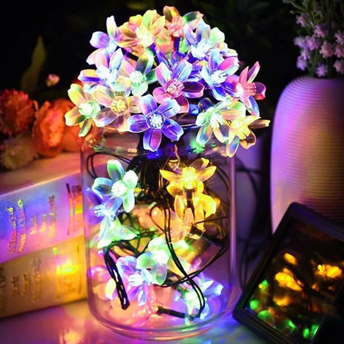 20LED Battery Powered Flower Fairy String Lights Garden Party Wedding RGB Decor 