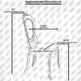 thumbnail image 3 of (Retired) 2xhome Clear Plastic Stackable Acrylic Ghost Chair Glam Modern Mid Century Contemporary No Arm Side Chair With Back Dining Accent Transparent Crystal Desk Vanity Outdoor, Set of 1, 1 piece, 3 of 6