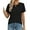 Black, variant on Blouses for Women Short Sleeve Shirts Casual Dressy Summer Tops with Pleats