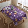 thumbnail image 2 of Purple Orange White Butterfly Pattern Rectangle Tablecloth 60"x84",Waterproof Polyester Rectangle Table Cloth, Wipeable Spillproof Polyester Tablecloth for Dining, Camping, Indoor and Outdoor, 2 of 5