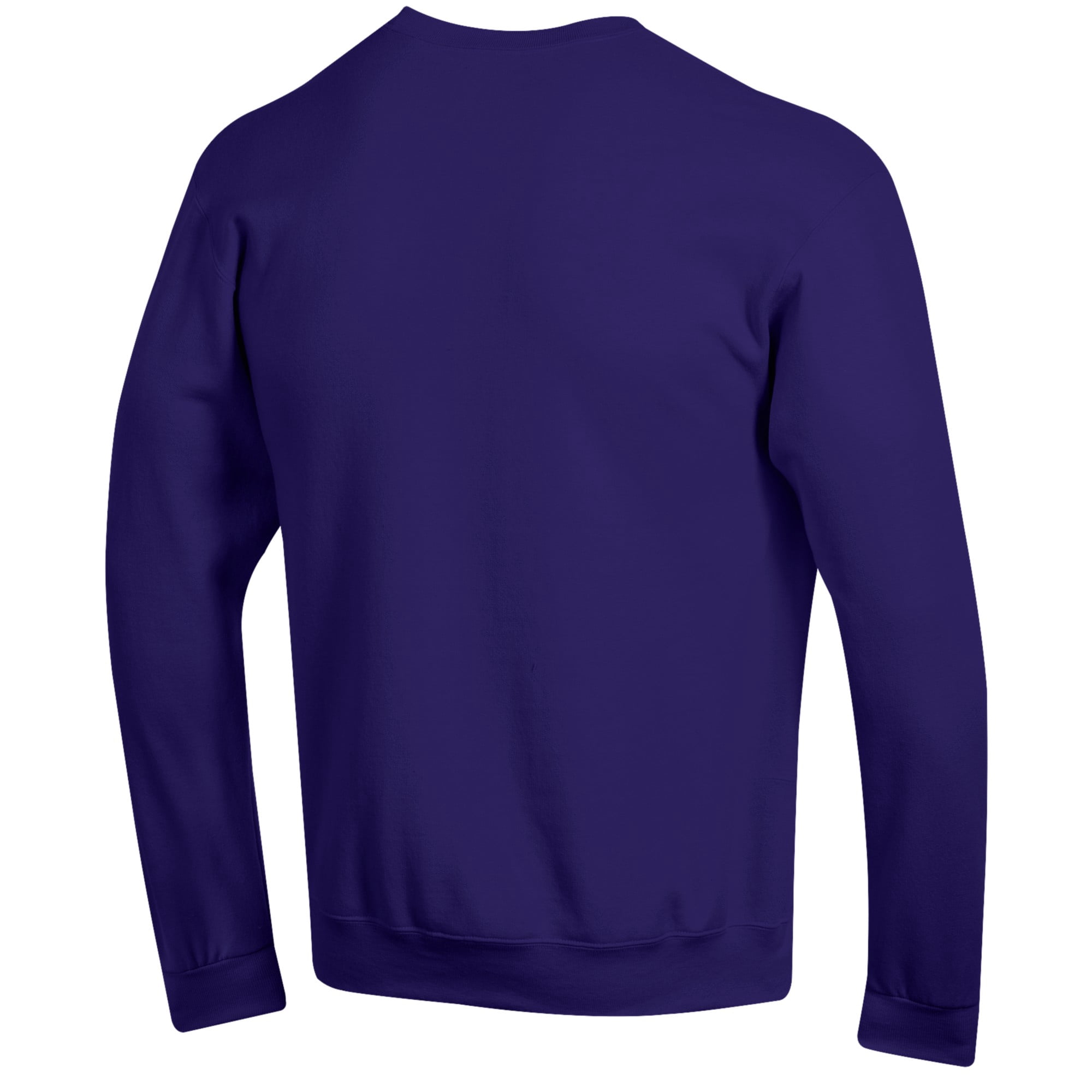 Men's Champion Purple Albany Great Danes Track and Field Stack Powerblend Pullover Sweatshirt