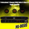 thumbnail image 3 of MUSYSIC MU‑D8500 Professional D‑Class Power Amplifier – 8500W Peak, Stereo/Bridge Modes, XLR and TRS Inputs, Speakon and Binding Post Outputs, 3 of 7