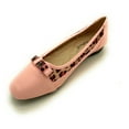 thumbnail image 4 of Women’s Ballerina Flats with Leopard Print Trim and Bow – Low Wedge Slip-On Dress Flats with Cushioned Insole – Comfortable Casual Everyday Shoes for Work or Evening Wear, 4 of 5