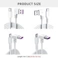 thumbnail image 6 of 90 Degree Elbow USB to Type C Data Cord Fast Charging Cable Smartphones Charging Wire 480Mbps Data Transfer Line, 6 of 20