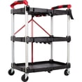 thumbnail image 6 of Stalwart Folding Cart - Collapsible Cart with 50lb Capacity Per Shelf, 6 of 11