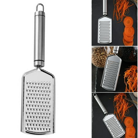 

Journey Cheese Grater Stainless Steel Slicer Square Comfortable Grip Coarse Grater with Hanging Loop Hand Held for Kitchen