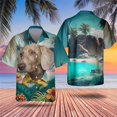 thumbnail image 4 of Camisa social para uso diario, camisas para hombre, blusa Weimaraner de manga corta con estampado de animales en 3D, camisetas casuales, ropa masculina de gran tamaño, 4 of 5