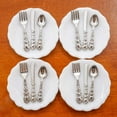 thumbnail image 1 of Price Slashed! 1/12 Miniature 4 Pieces Plates And 12 Pieces Cutlery Dollhouse Kitchen Accessories for a Limited Period, 1 of 4