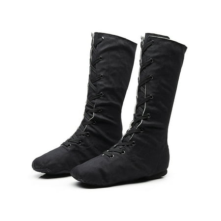 

Harsuny Ballet Shoes Boys Non Slip Dance Shoes Comfortable High-Top Jazz Boots Modern Zipper Up Black 10C