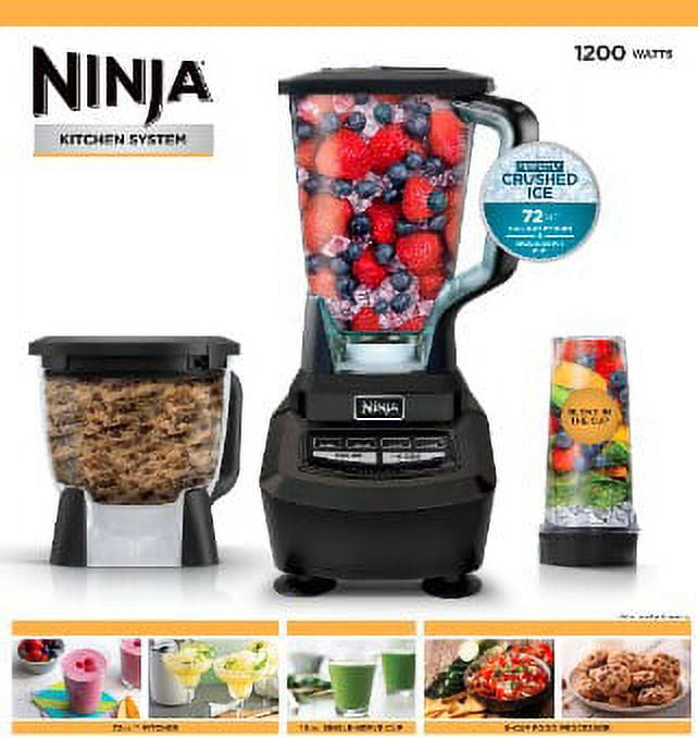 NINJA Mega Kitchen System 72 oz. 5-Speed Black Blender and Food