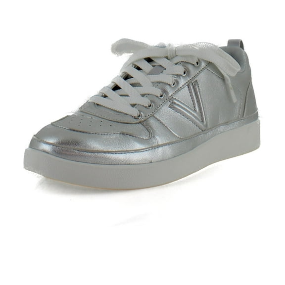 Vionic Elise Women's Fashion Sneakers Silver Leather Size 8 W