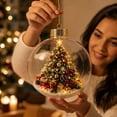 thumbnail image 6 of Glowing Christmas Diorama Ornament, Miniature Scene in Clear Ball with Warm LED Light, Hanging Holiday Festive Decor, Christmas Collection, Charming Gifts for Family (4in), 6 of 6