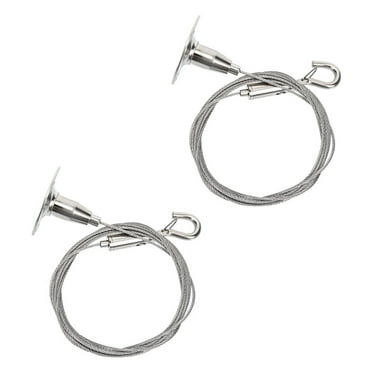 2 Pcs Wire Rope Hooks Picture Hanger Hanging for Frames Flower Pot Hangers Display Carbon Steel Stainless