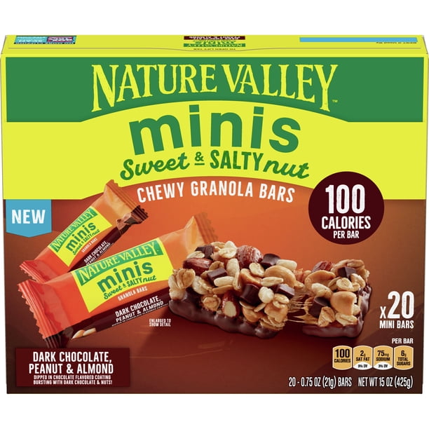 Nature Valley Minis Sweet & Salty Nut Chewy Granola Bars ...